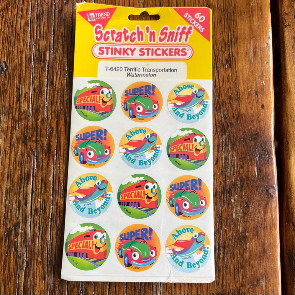 Vintage Trend Stinky Stickers Scratch & Sniff Stickers NIP 90s Watermelon T-6420